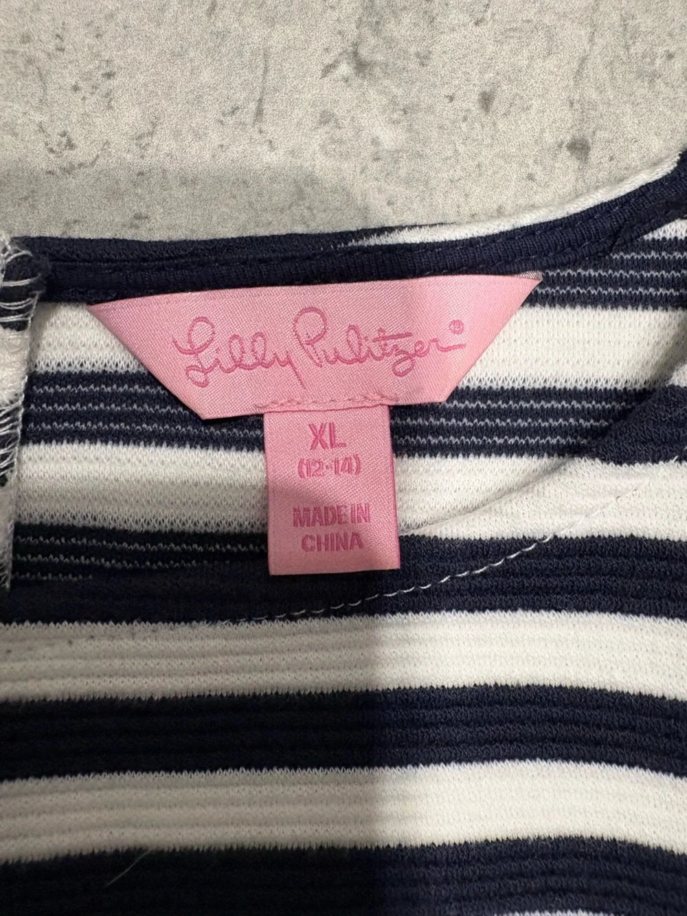 Lilly Pulitzer Navy and White Striped Knit Dress